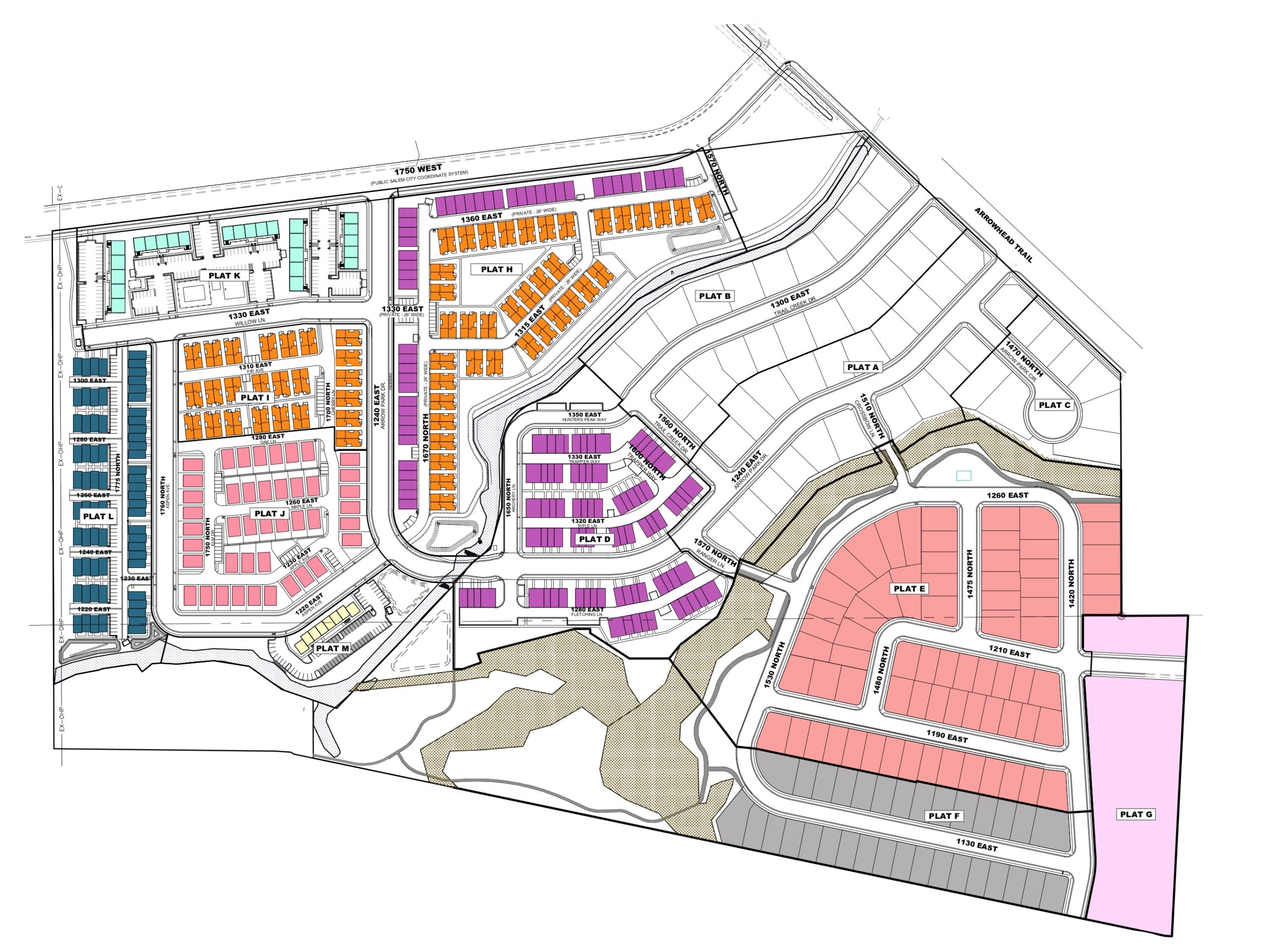 The Villages at Arrowhead Park Masterplanned Development Map